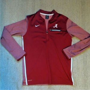 Alabama Nike Maroon and White Quarter-Zip Top